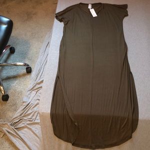 Issac Liev Olive Maxi Dress
